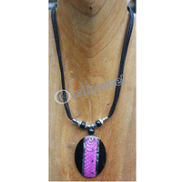 Necklace , Made From Resin And Snake Skin