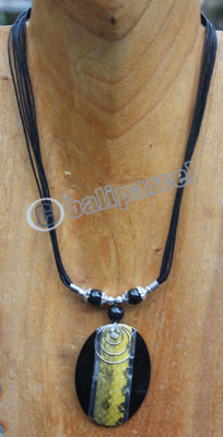Necklace , Made From Resin And Snake Skin