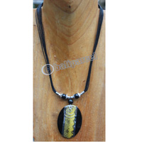 Necklace , Made From Resin And Snake Skin