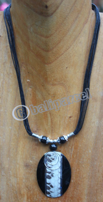 Necklace , Made From Resin And Snake Skin