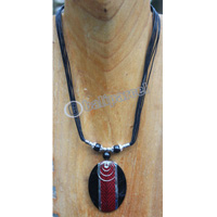 Necklace , Made From Resin And Snake Skin