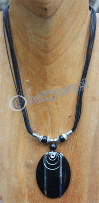 Necklace , Made From Resin And Snake Skin