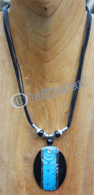 Necklace , Made From Resin And Snake Skin