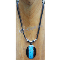 Necklace , Made From Resin And Snake Skin