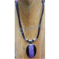 Necklace , Made From Resin And Snake Skin