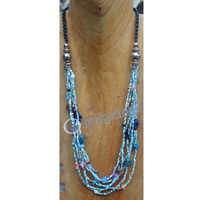 Necklace, Made From Resin And Glassbeads