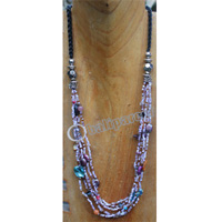 Necklace, Made From Resin And Glassbeads