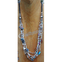 Necklace, Made From Resin And Glassbeads