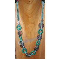 Necklace, Made From Beads And Wood