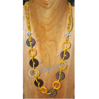 Necklace, Made From Beads And Wood