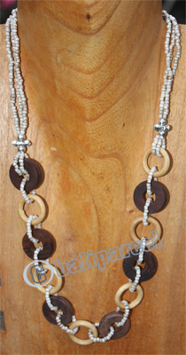 Necklace, Made From Beads And Wood