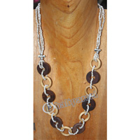 Necklace, Made From Beads And Wood