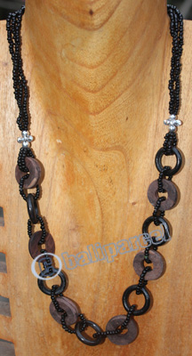 Necklace, Made From Beads And Wood