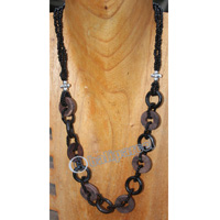 Necklace, Made From Beads And Wood