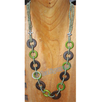Necklace, Made From Beads And Wood