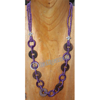 Necklace, Made From Beads And Wood