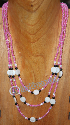 Necklace, Made From Beads And Resin