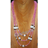 Necklace, Made From Beads And Resin