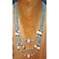 Necklace, Made From Beads And Resin