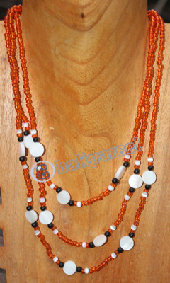 Necklace, Made From Beads And Resin