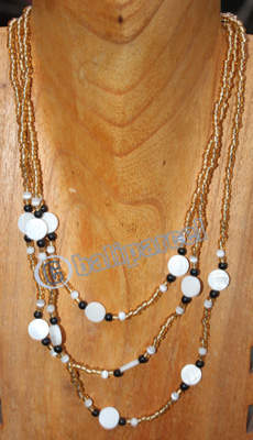 Necklace, Made From Beads And Resin