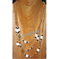 Necklace, Made From Beads And Resin