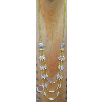 Necklace, Made From Glassbeads And Shell