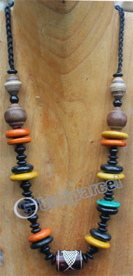 Necklace, Made From Wood And Bone