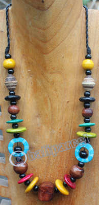 Necklace, Made From Wood And Resin