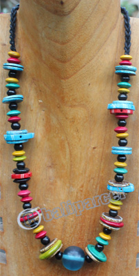 Necklace, Made From Wood And Resin