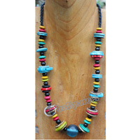 Necklace, Made From Wood And Resin
