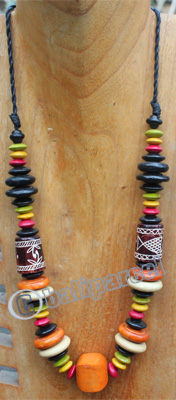 Necklace, Made From Wood And Bone