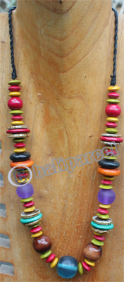 Necklace, Made From Wood And Resin