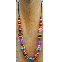 Necklace, Made From Wood And Resin