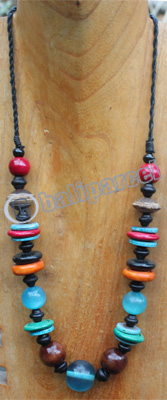 Necklace, Made From Wood And Resin