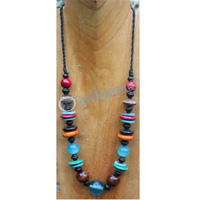 Necklace, Made From Wood And Resin