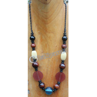 Necklace, Made From Wood And Resin