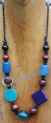 Necklace, Made From Wood And Resin