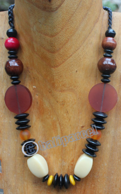 Necklace, Made From Wood And Resin