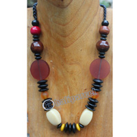 Necklace, Made From Wood And Resin