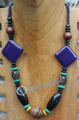 Necklace, Made From Wood And Resin