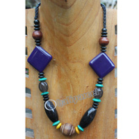 Necklace, Made From Wood And Resin