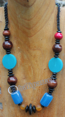 Necklace, Made From Wood And Resin