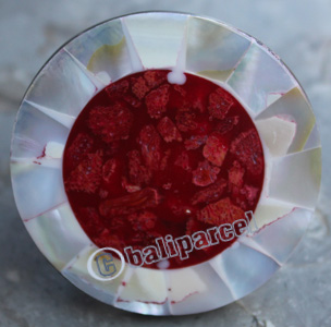 Ring, Made From Resin And Shell 