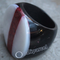 Ring, Made From Resin And Shell 