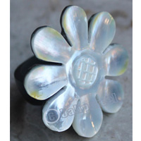 Ring, Made From Resin And Shell 