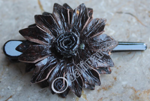 Hair Clip, Made From Snake Skin