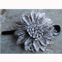 Hair Clip, Made From Snake Skin
