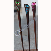 Wooden Handpainted Hair Ornament 