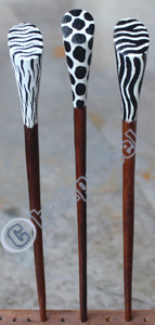 Wooden Handpainted Hair Ornament 